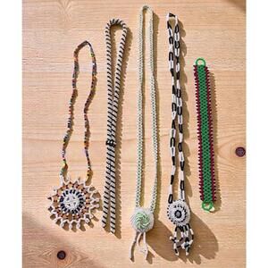 African Beaded Necklace Lot Tribal Handmade Jewelry Bracelets Ethnic Boho